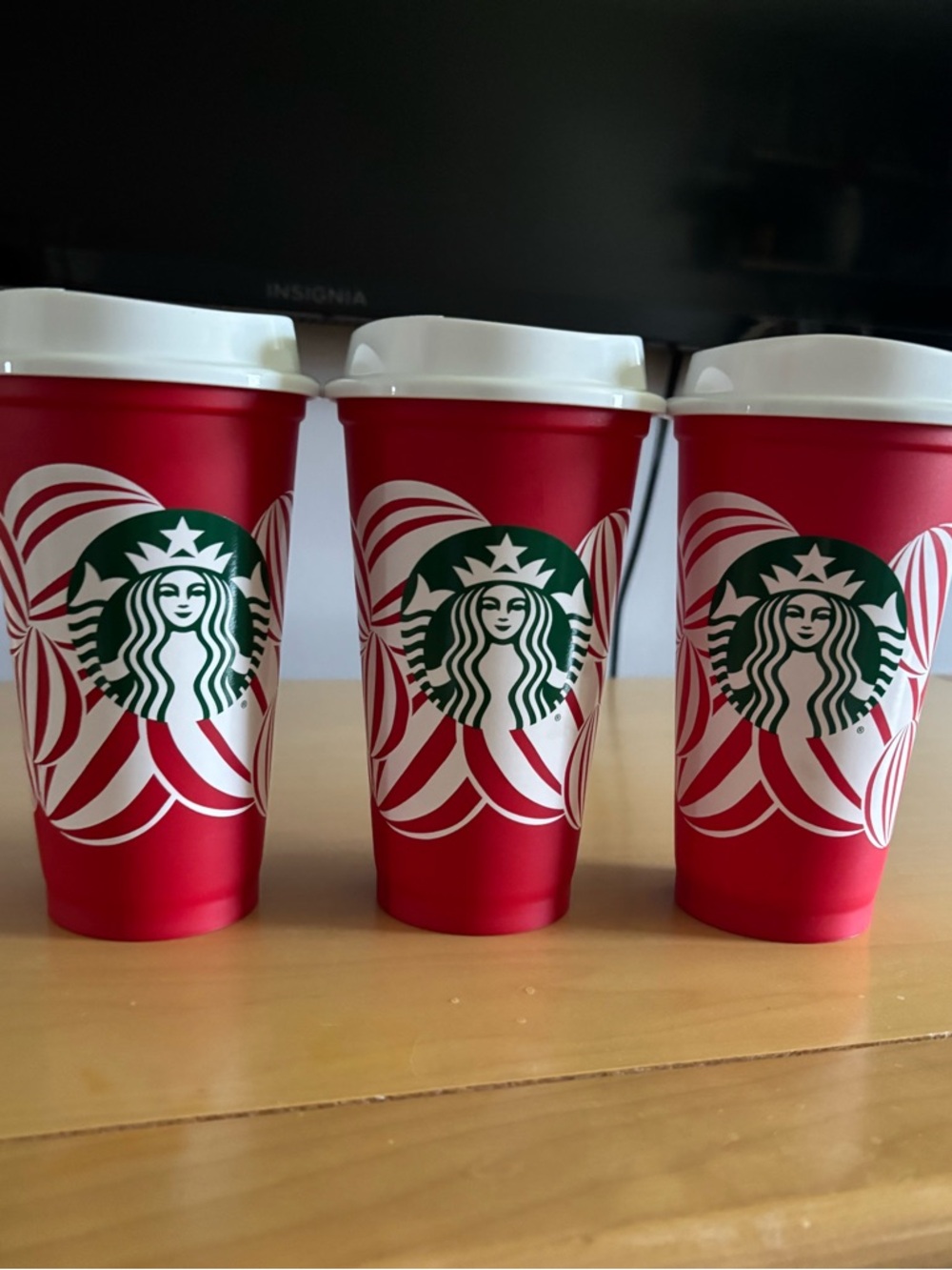 Lot of 3 Preowned Starbucks 2024 Limited Edition Holiday Cups